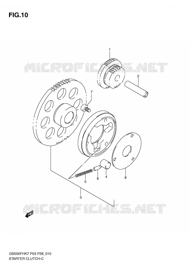 STARTER MOTOR CLUTCH Suzuki MOTO 500 GS-E 2007  GS500HK7(P3)