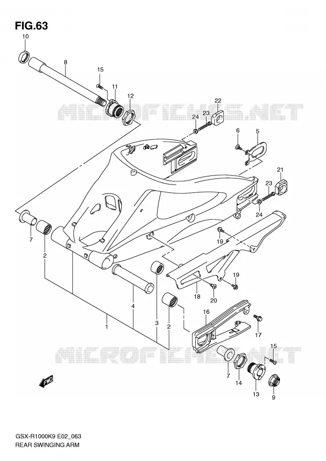 SWINGARM Suzuki MOTO 1000 GSX-R 2010  GSX-R1000L0(E2)