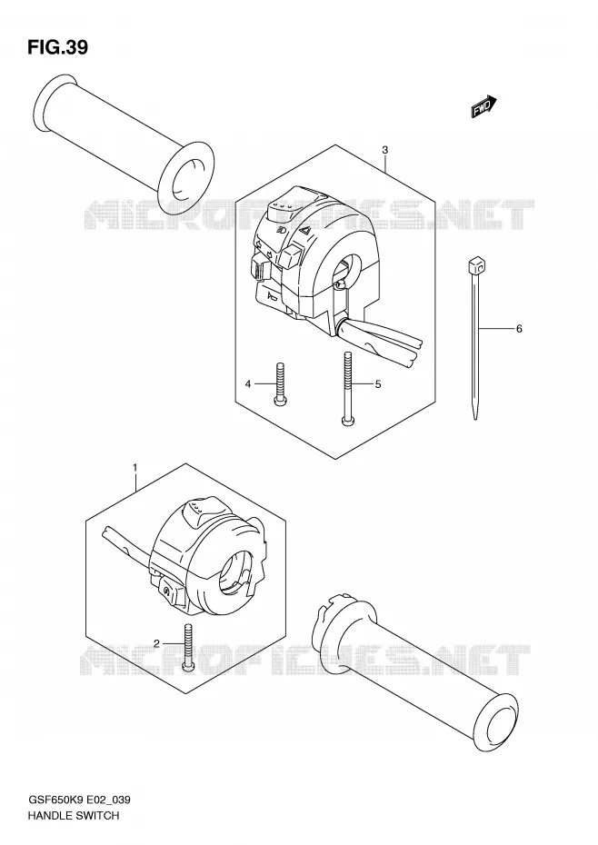 SWITCHES Suzuki MOTO 650 BANDIT 2009  GSF650SK9(E2)