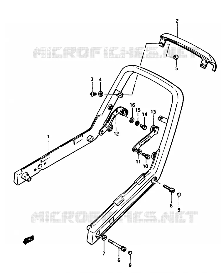 BACKREST Suzuki MOTO 1100 GSX-E 1985  GSX1100EF(E/F/G)