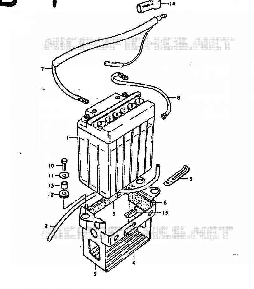BATTERY Suzuki MOTO 1000 GS 1979  GS1000HN(C/N)