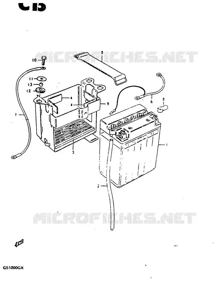 BATTERY Suzuki MOTO 1000 GS 1981  GS1000GX(X/T)