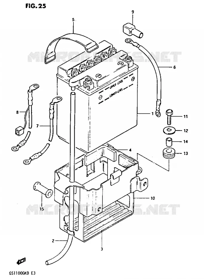 BATTERY Suzuki MOTO 1100 GS-G 1983  GS1100GKD(Z/2/D)