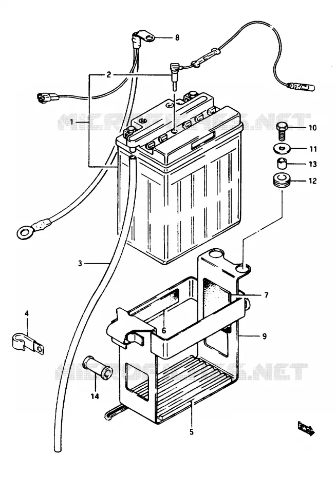 BATTERY Suzuki MOTO 1150 GS 1985  GS1150EFF(E/F/G)