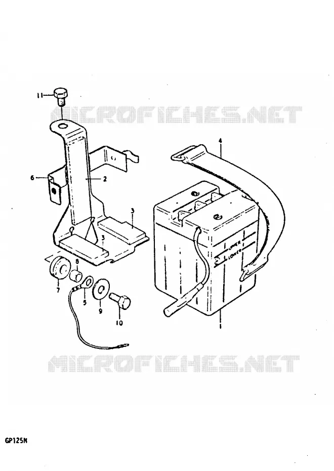 BATTERY Suzuki MOTO 125 GP 1978  GP125C(C/N)