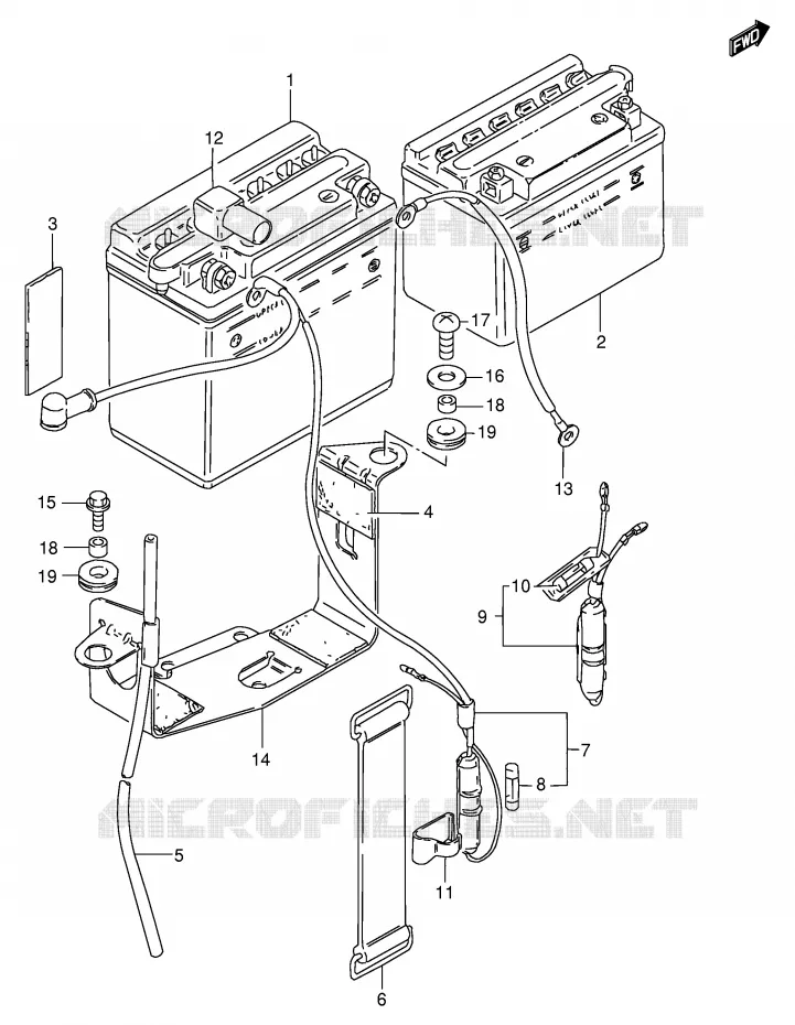 BATTERY Suzuki MOTO 125 GS 1985  GS125ESF(E1)