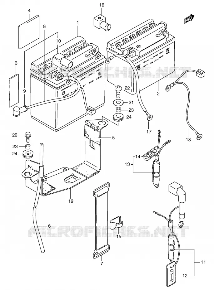 BATTERY Suzuki MOTO 125 GS 1999  GS125SUX(E71)