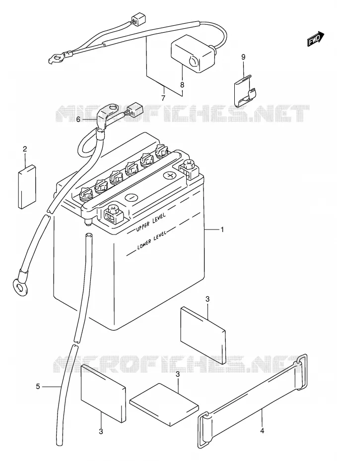 BATTERY Suzuki MOTO 250 GN 2001  GN250K1(E2)