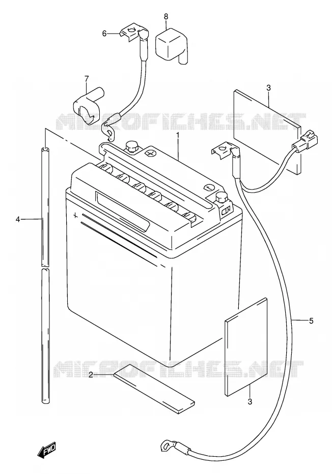 BATTERY Suzuki MOTO 500 GS-E 1989  GS500EUK(E2)