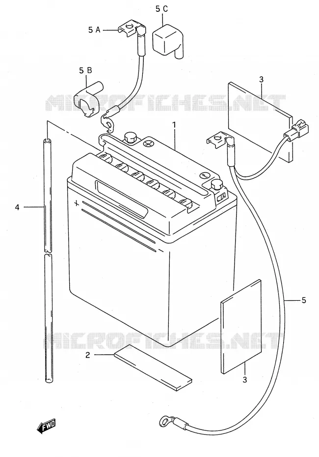 BATTERY Suzuki MOTO 500 GS-E 1996  GS500ESKT(E28)