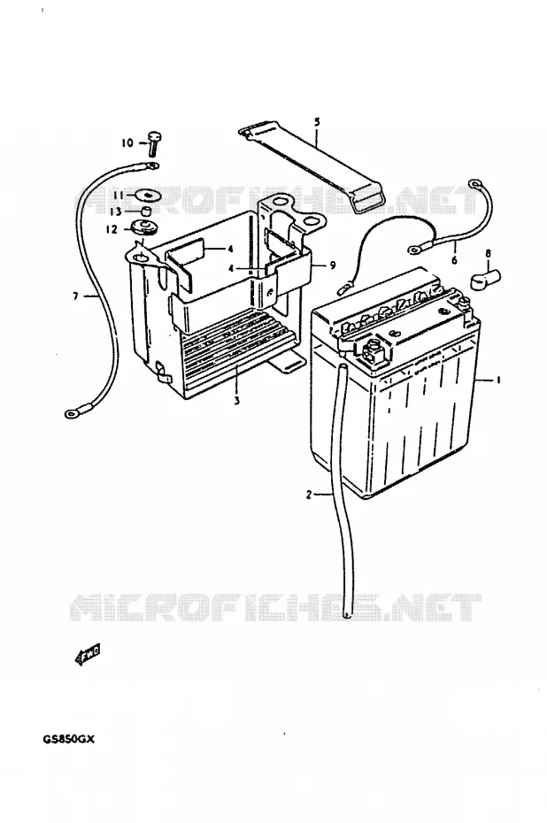 BATTERY Suzuki MOTO 850 GS 1980  GS850GT(T/X)