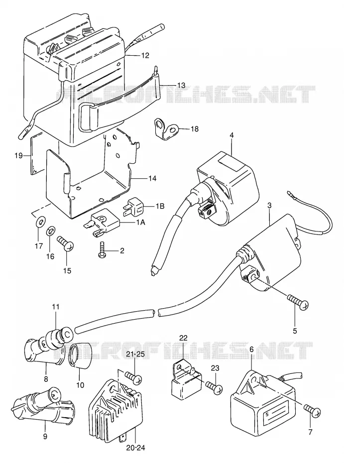 BATTERY Suzuki SCOOTER 50 FZ 1989  FZ50K(E1)
