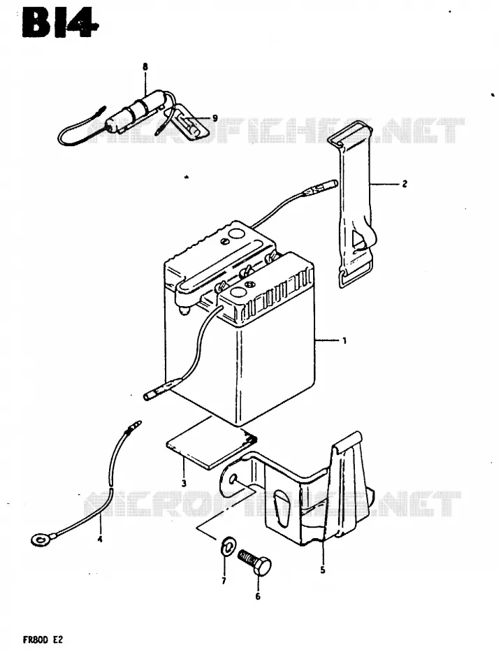 BATTERY Suzuki SCOOTER 80 FR 1983  FR80D