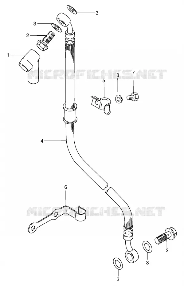 BRAKE HOSE Suzuki MOTO 125 GN 1994  GN125R(E1)