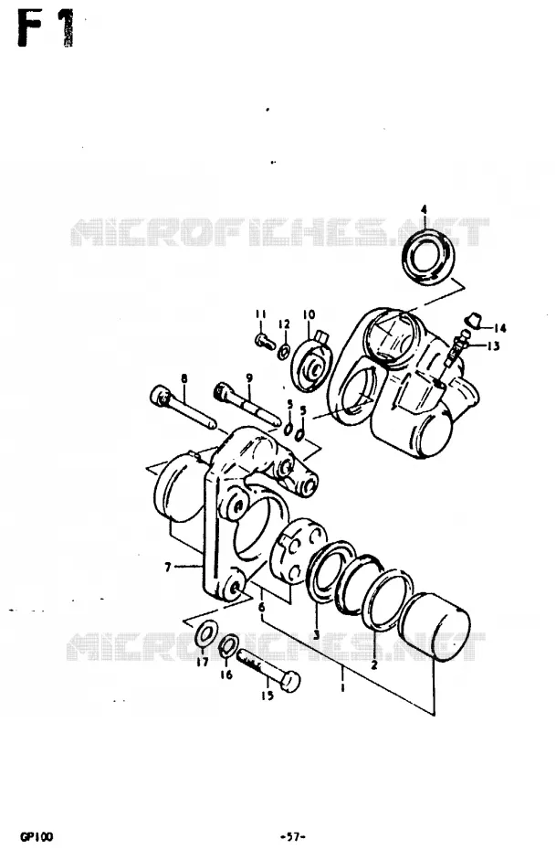 CALIPERS (C, N) Suzuki MOTO 100 GP 1992  GP100UN(C/N)