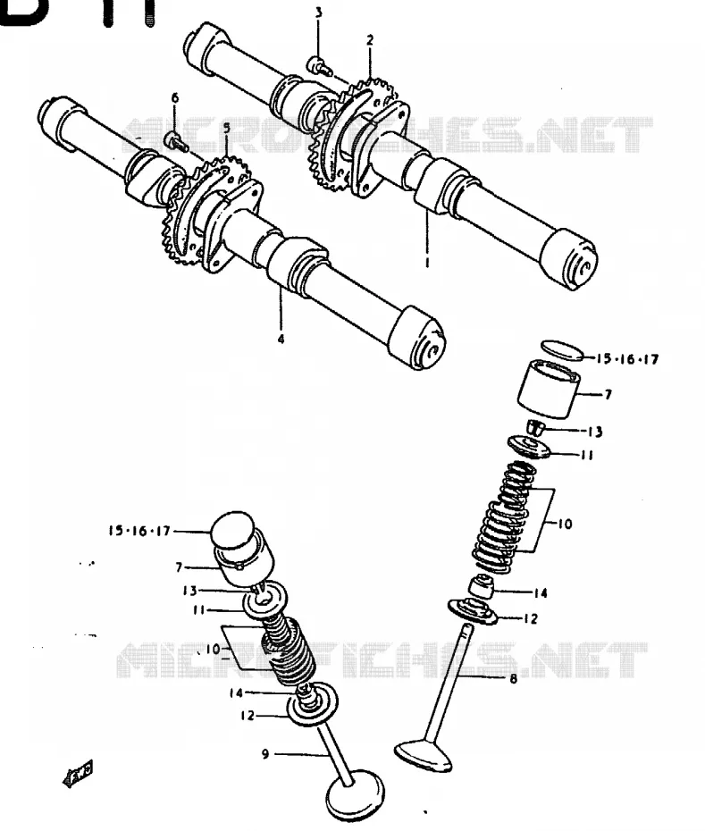 CAM SHAFT - VALVE Suzuki MOTO 1000 GS 1978  GS1000EC(C/N)