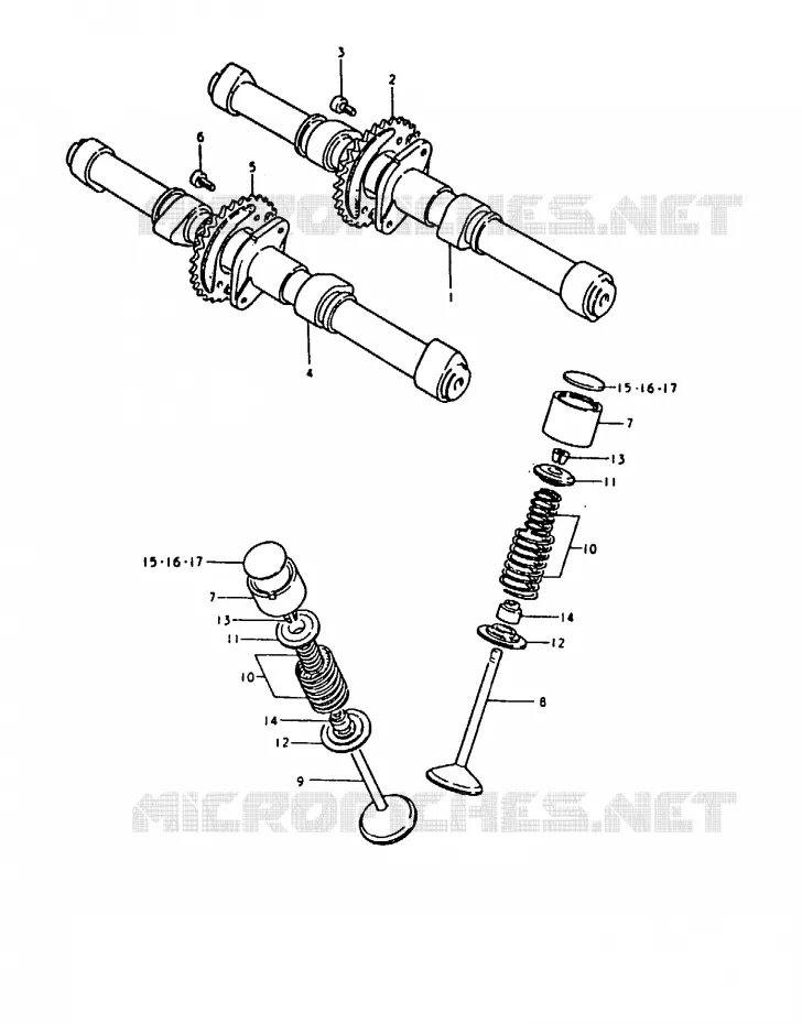 CAM SHAFT - VALVE Suzuki MOTO 1000 GS 1980  GS1000T(T)