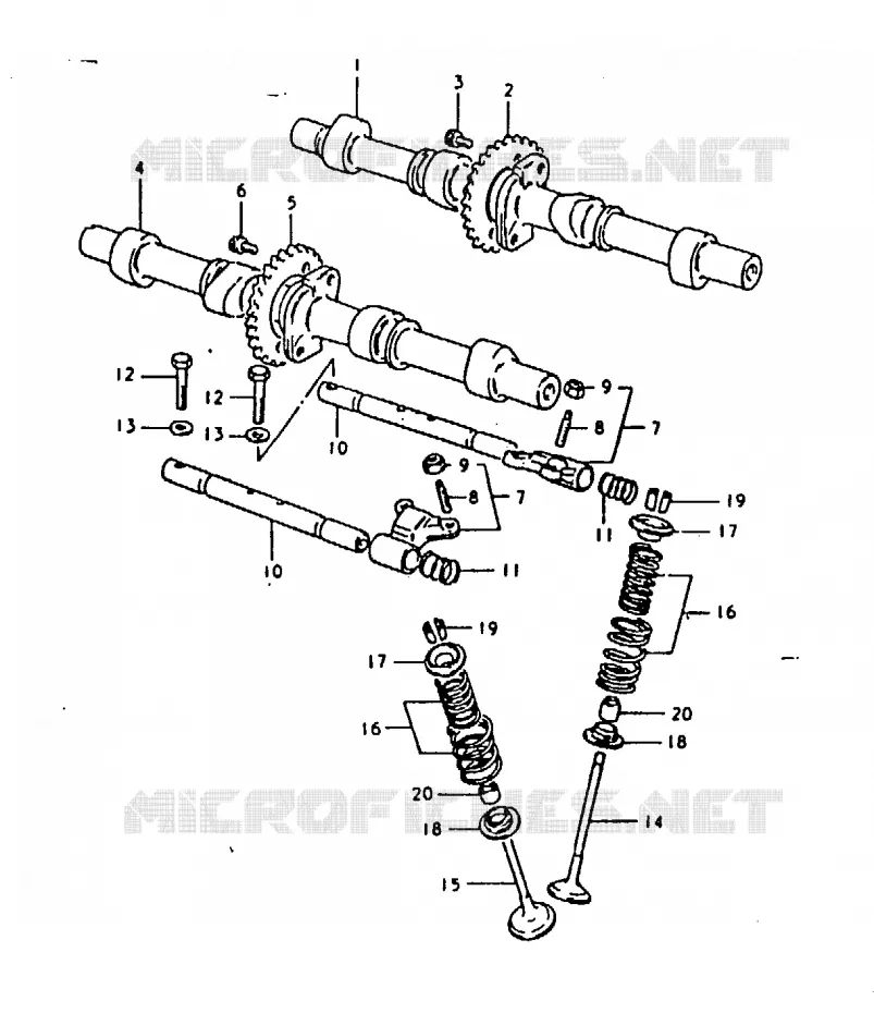 CAM SHAFT - VALVE Suzuki MOTO 1100 GSX 1981  GSX1100X(T/X)