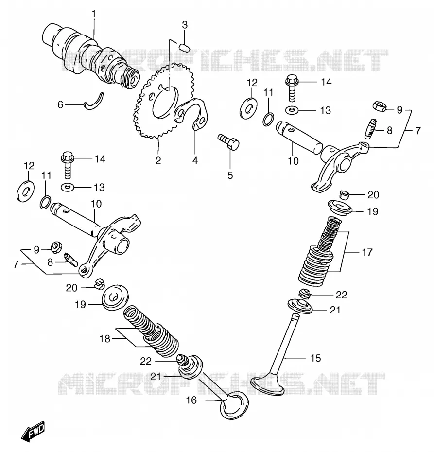 CAM SHAFT - VALVE Suzuki MOTO 125 GS 2000  GS125SY(E71)