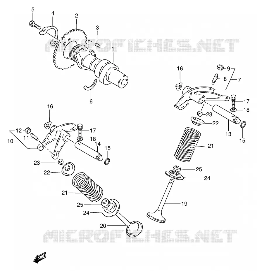 CAM SHAFT - VALVE Suzuki MOTO 250 GN 1994  GN250R(E2)