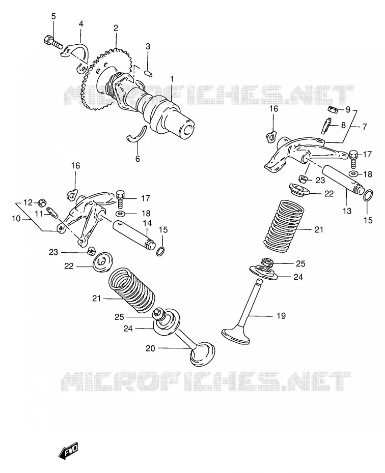 CAM SHAFT - VALVE Suzuki MOTO 250 GN 2000  GN250Y(E2)