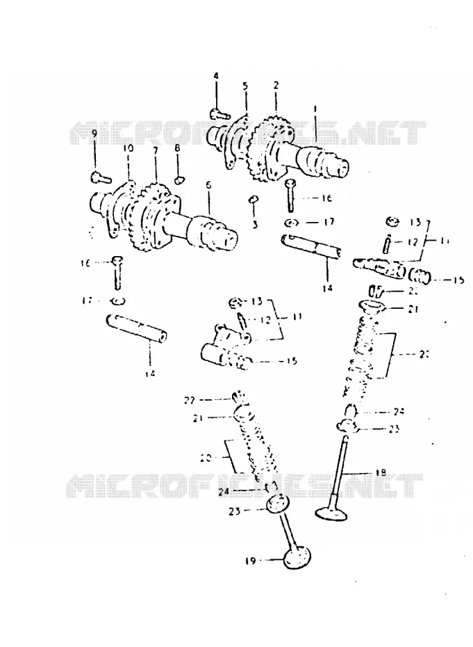 CAM SHAFT - VALVE Suzuki MOTO 400 GSX 1996  GSX400LT(T/X)