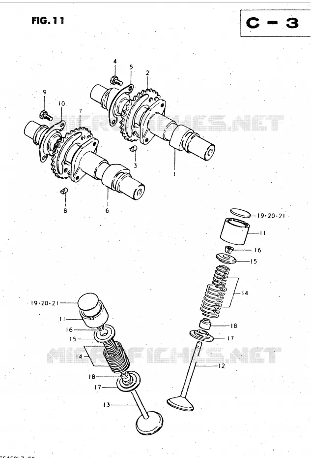 CAM SHAFT - VALVE Suzuki MOTO 450 GS-L 1982  GS450LZ(E2)