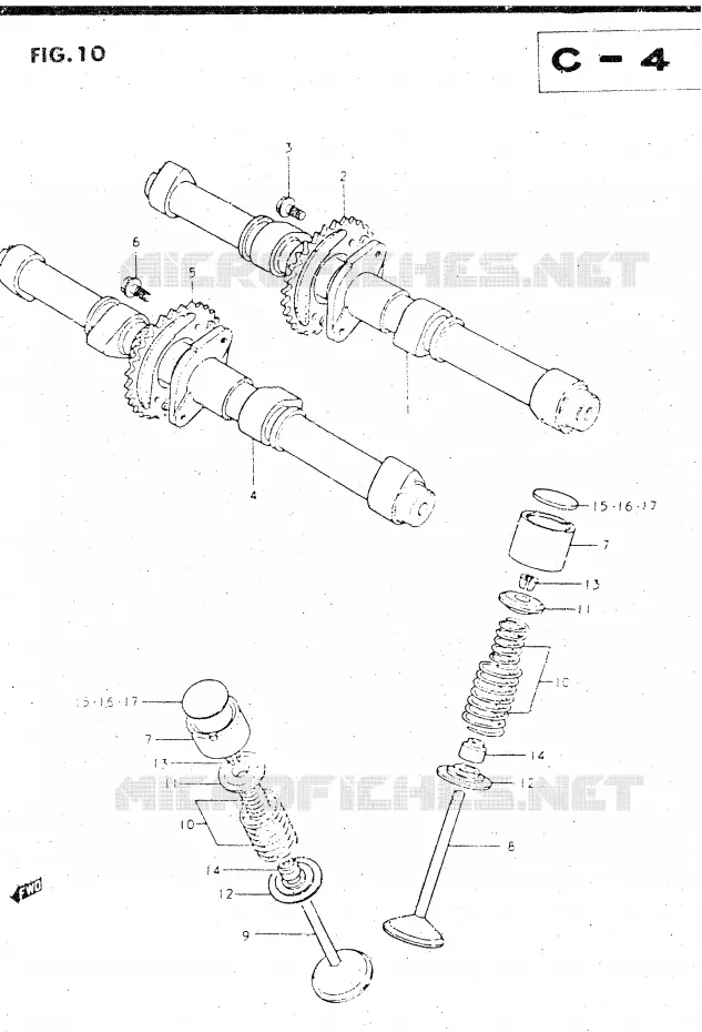 CAM SHAFT - VALVE Suzuki MOTO 500 GS-E 1983  GS500ED(Z/D)