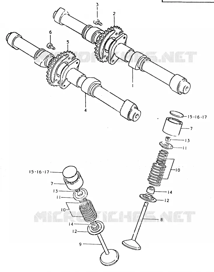 CAM SHAFT - VALVE Suzuki MOTO 550 GS 1980  GS550LT