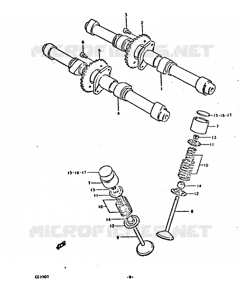 CAM SHAFT - VALVE Suzuki MOTO 550 GS 1980  GS550T(T)
