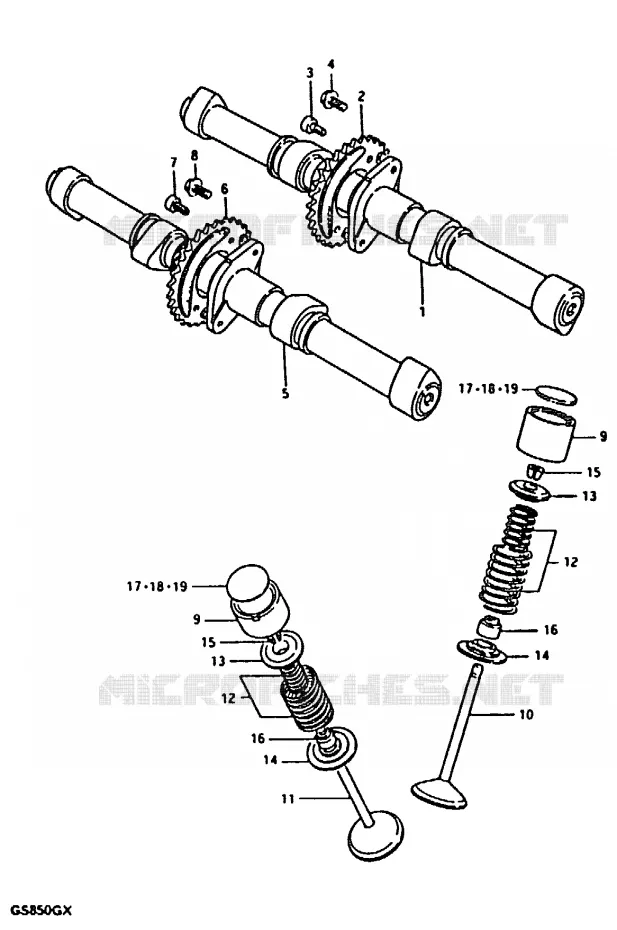 CAM SHAFT - VALVE Suzuki MOTO 850 GS 1980  GS850GT(T/X)