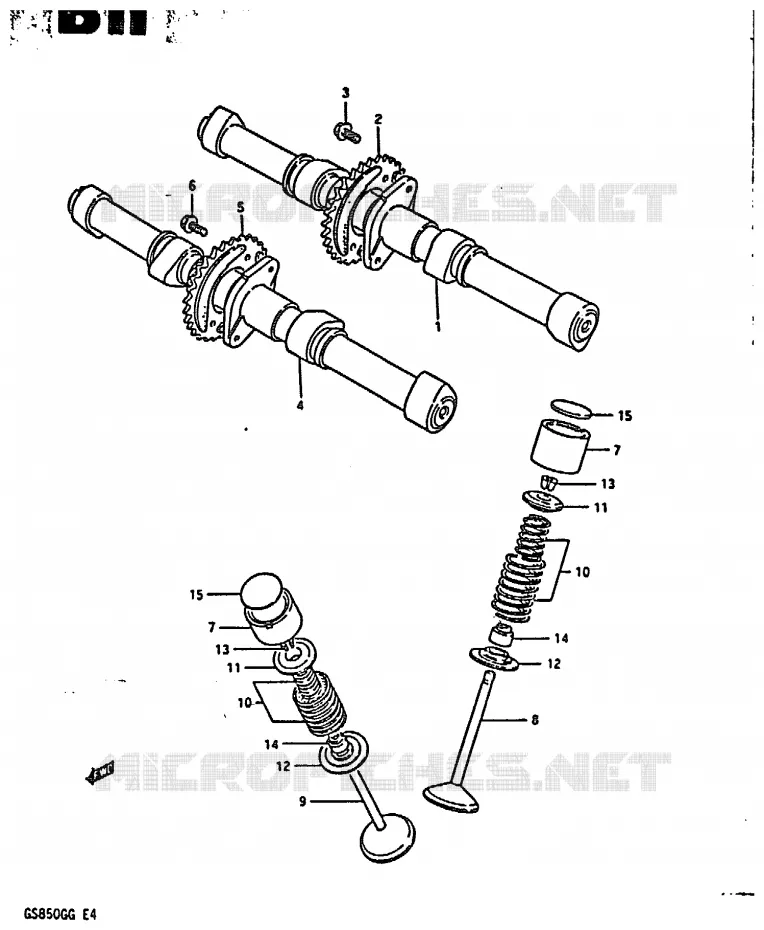 CAM SHAFT - VALVE Suzuki MOTO 850 GS 1984  GS850GE(E4)