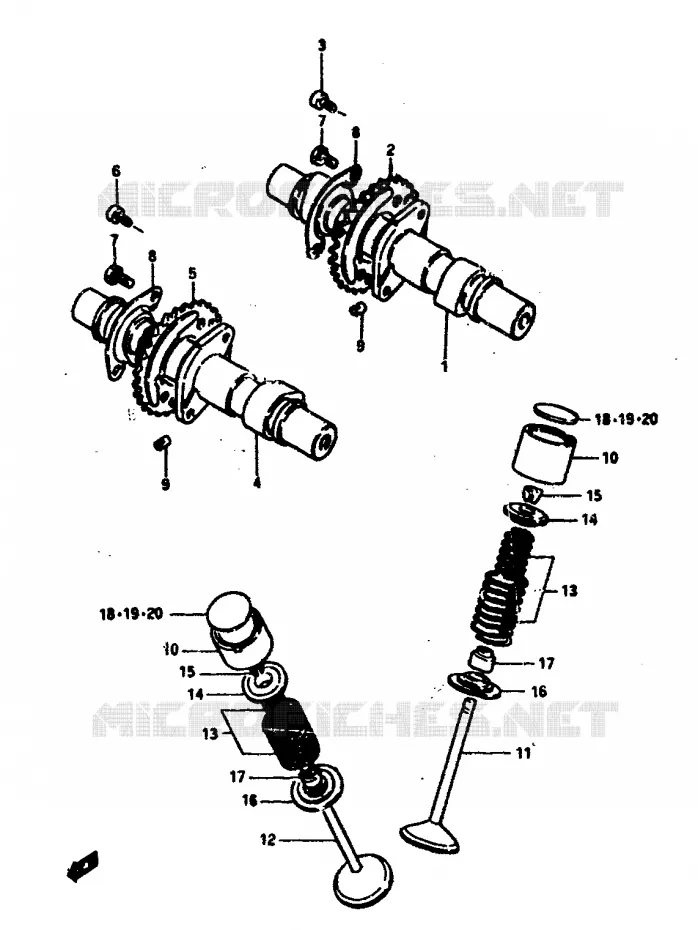 CAM SHAFT-VALVE Suzuki MOTO 400 GS 1978  GS400C(C/N)