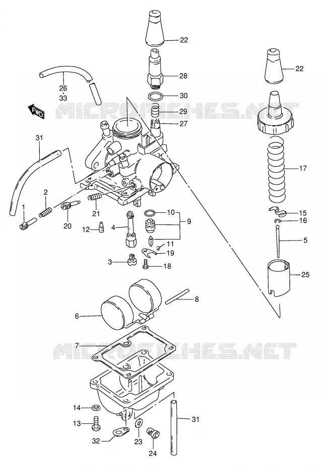 CARBURETOR ASSY Suzuki SCOOTER 50 FZ 1990  FZ50L(E1)