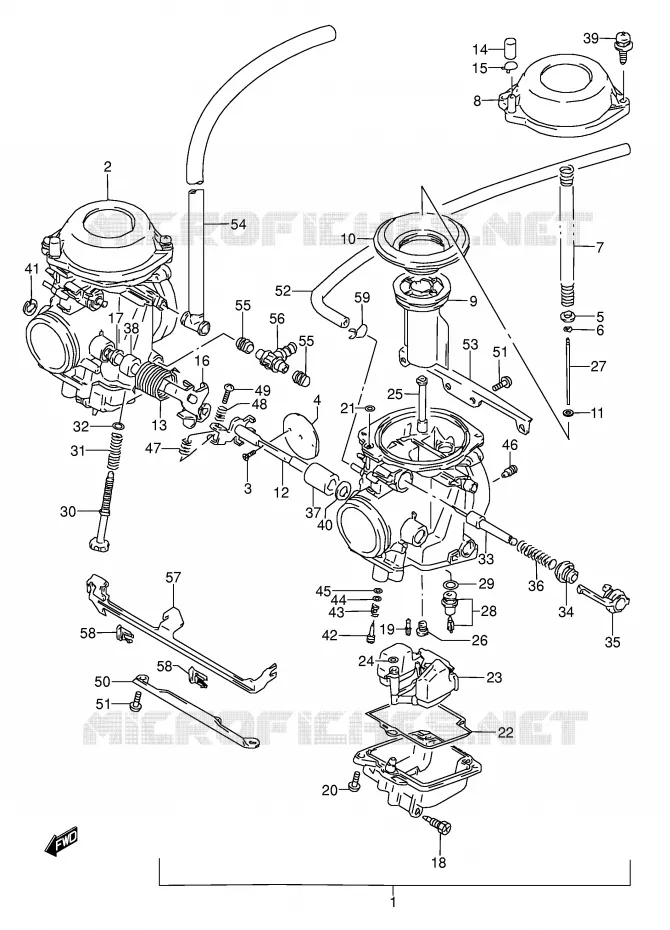 CARBURETOR (MODEL K/L/M/N/P) Suzuki MOTO 500 GS-E 1995  GS500ES(E2)