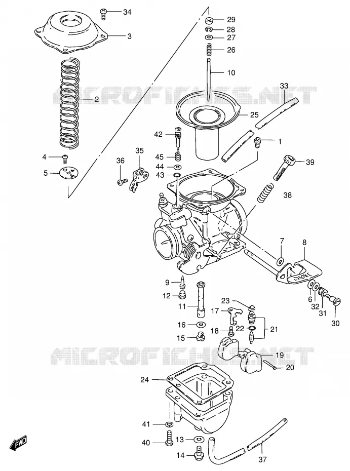 CARBURETOR (MODEL R P37) Suzuki MOTO 125 GS 1982  GS125Z(E1)