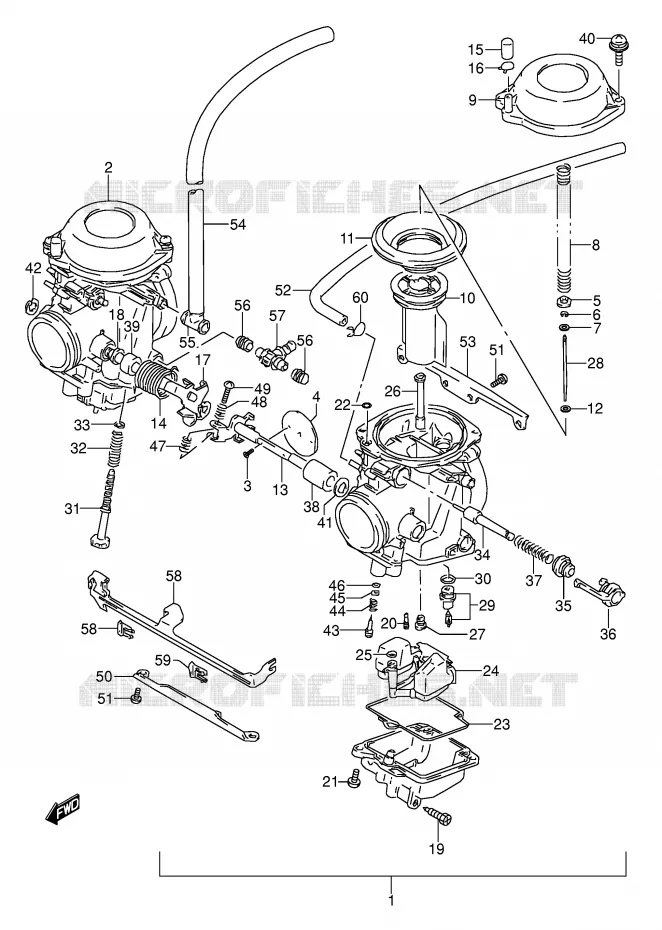 CARBURETOR (MODEL R) Suzuki MOTO 500 GS-E 1995  GS500ESKS(E2)