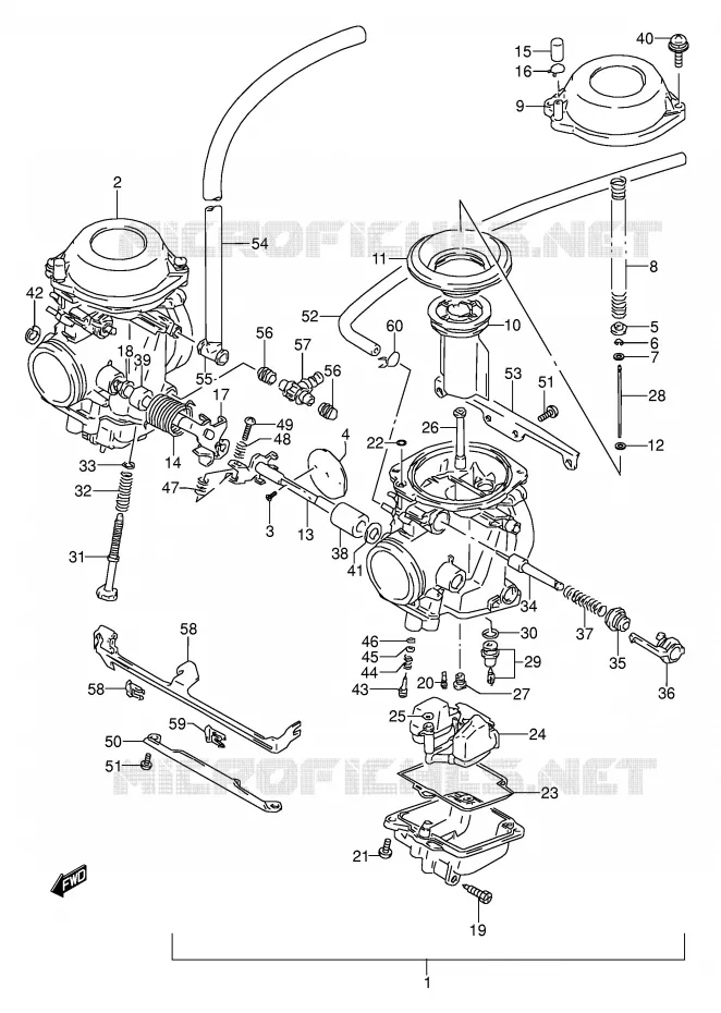 CARBURETOR (MODEL S) Suzuki MOTO 500 GS-E 1993  GS500EP(E2)