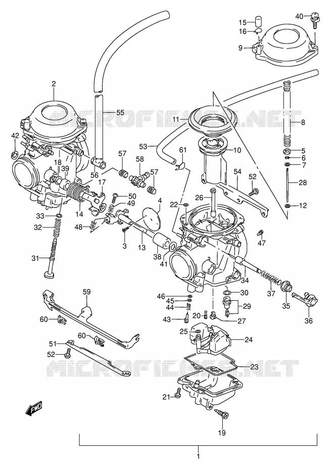 CARBURETOR (MODEL T) Suzuki MOTO 500 GS-E 1992  GS500EUN(E2)