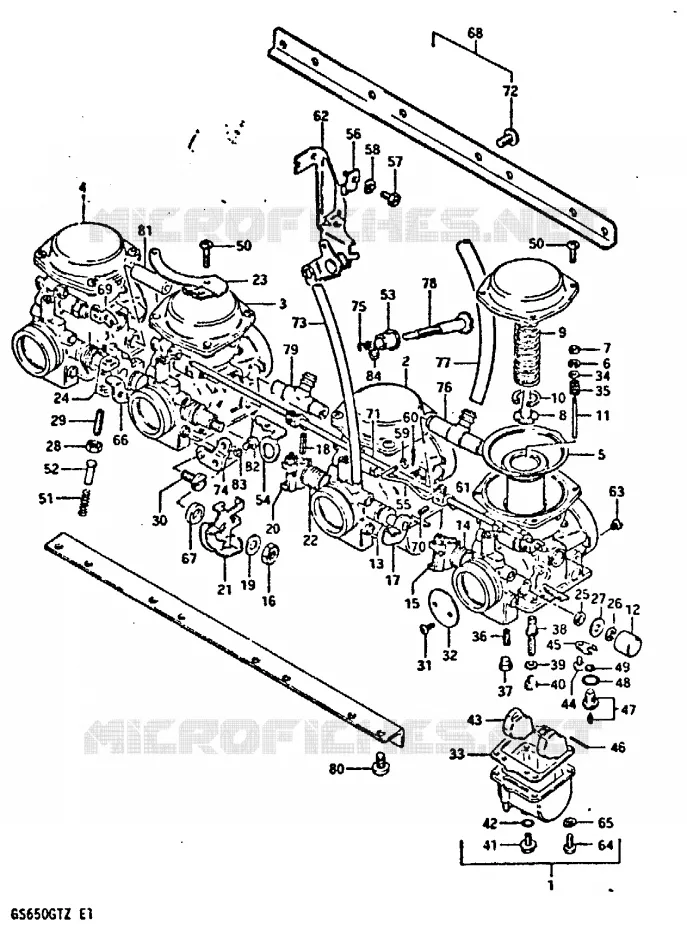 CARBURETOR (MODEL X) Suzuki MOTO 650 GS 1999  GS650GTX(X/Z)