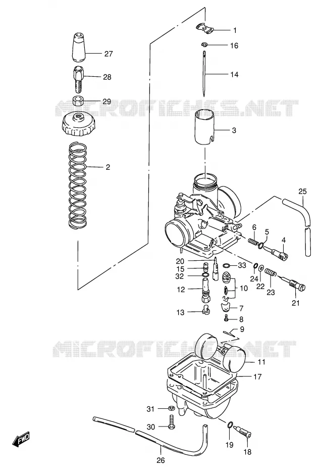 CARBURETOR (MODEL Z/D/F/K) Suzuki MOTO 125 GS 1990  GS125ESL(E1)