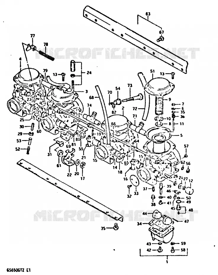 CARBURETOR (MODEL Z) Suzuki MOTO 650 GS 1982  GS650GTZ(X/Z)