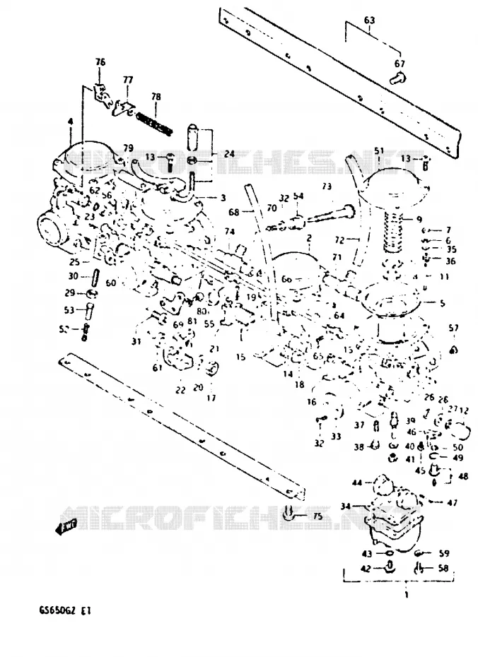 CARBURETOR (MODEL Z) Suzuki MOTO 650 GS 1999  GS650GX(X/Z)