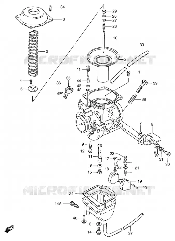 CARBURETOR (P37) Suzuki MOTO 125 GS 2000  GS125SUY(E71)