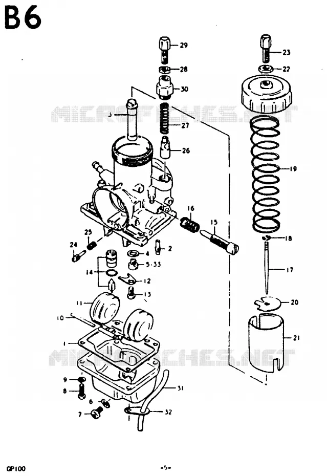 CARBURETOR Suzuki MOTO 100 GP 1992  GP100UN(C/N)