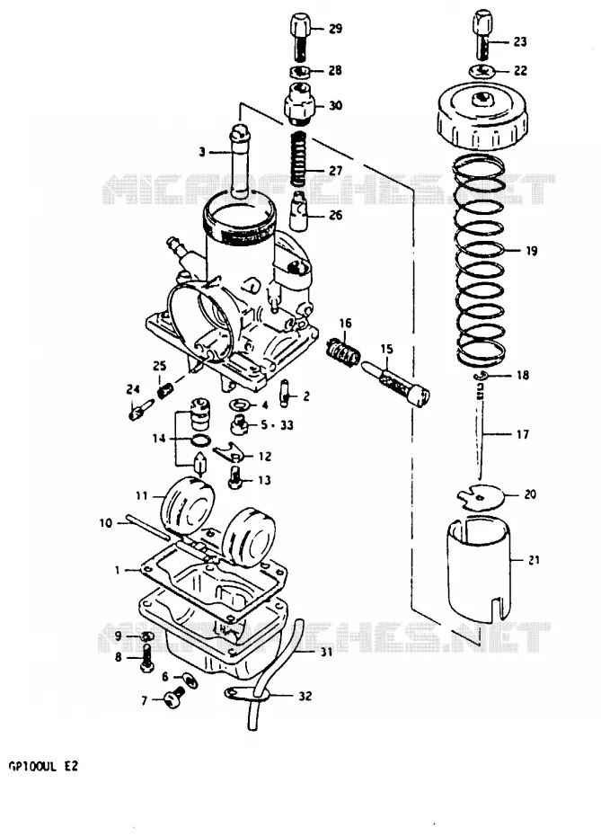 CARBURETOR Suzuki MOTO 100 GP 1999  GP100EX(X/D/L)