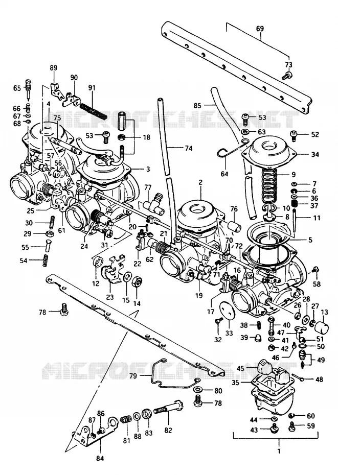 CARBURETOR Suzuki MOTO 1150 GS 1985  GS1150ESF(E/F/G)