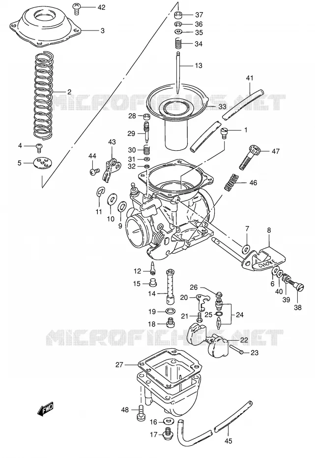 CARBURETOR Suzuki MOTO 125 GN 1998  GN125EW(E28)