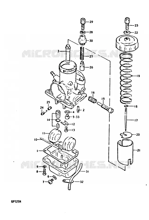 CARBURETOR Suzuki MOTO 125 GP 1992  GP125UN(C/N)