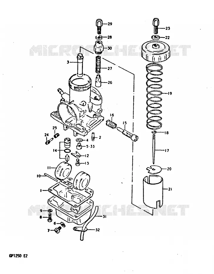 CARBURETOR Suzuki MOTO 125 GP 1999  GP125X(X/D)